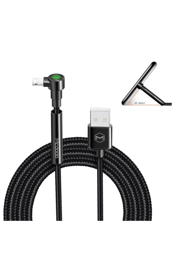 Ca-6670 Lightning Stand Destekli Hızlı Data-şarj Kablosu 1.8m-siyah - 2
