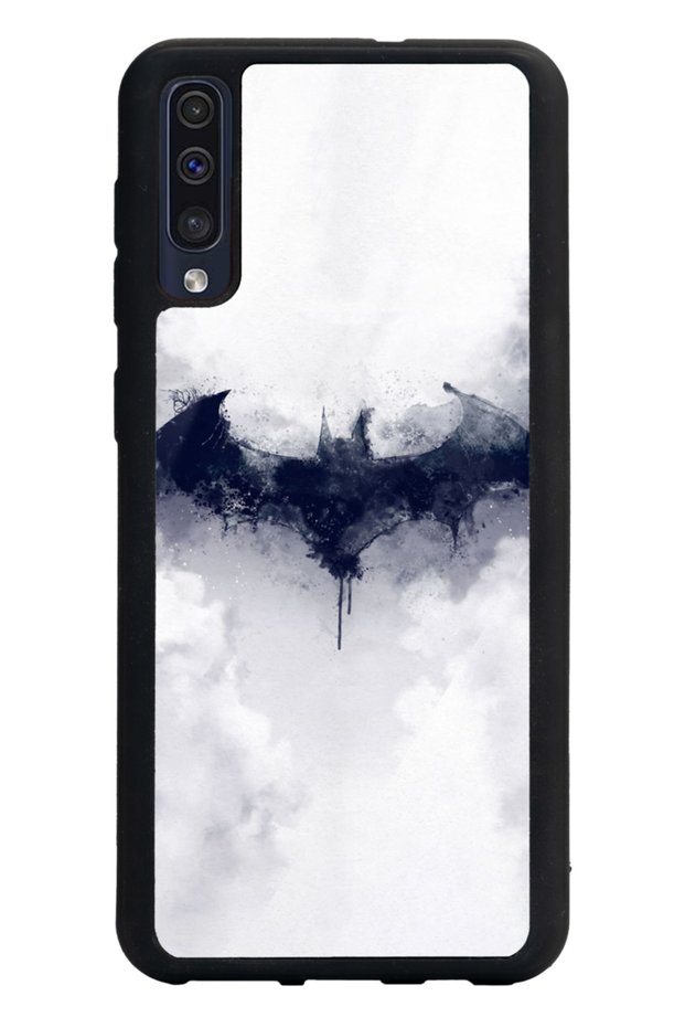 Samsung A50 White Batman Design Glossy Phone Case