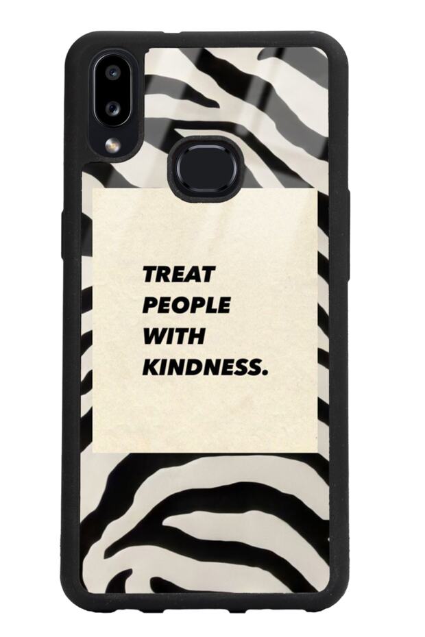 Glossy Phone Case for Samsung A10S Zebra Motto Design