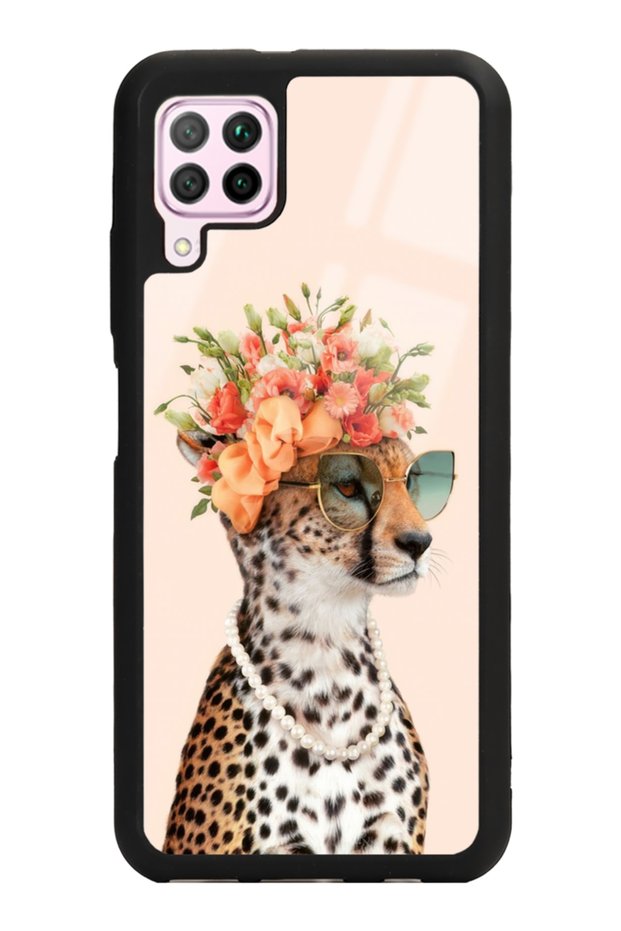 Huawei P40 Lite Influencer Leopard Cat Design Glossy Phone Case