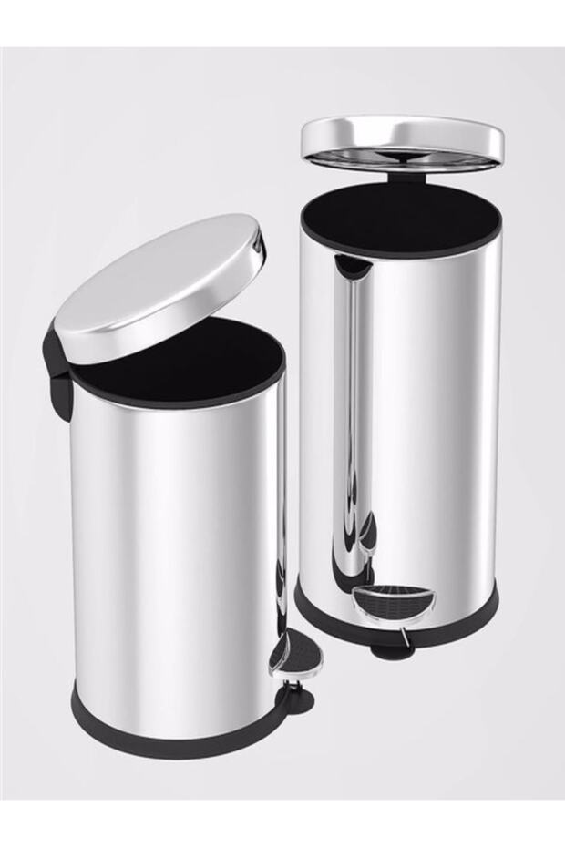 Paslanmaz Banyo Seti 5lt Çöp Kovası Ve Mikro Wc Fırçası - 3