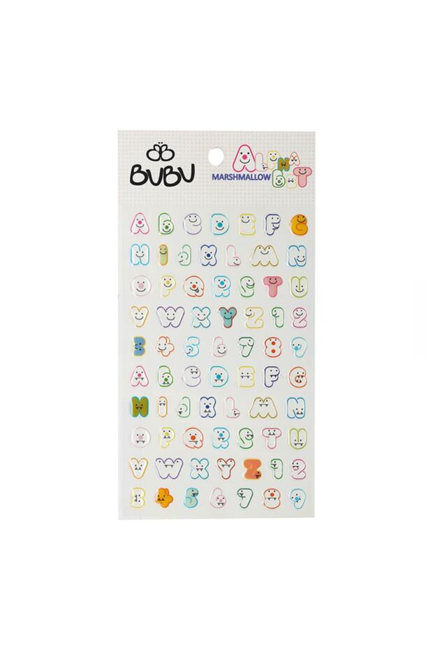 Epoxy Sticker Gülen Harfler - 1