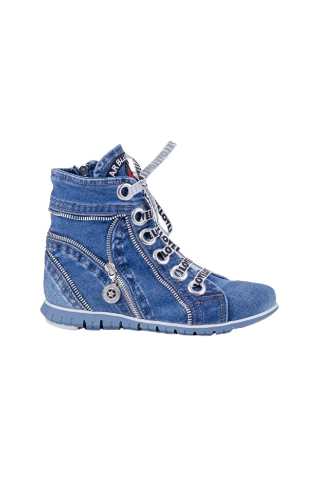 Kadın Mavi Kot Bot - 3