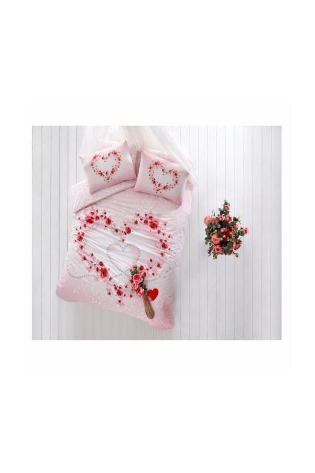 Beautiful Pembe Çift Kişilik Nevresim Takımı - 1
