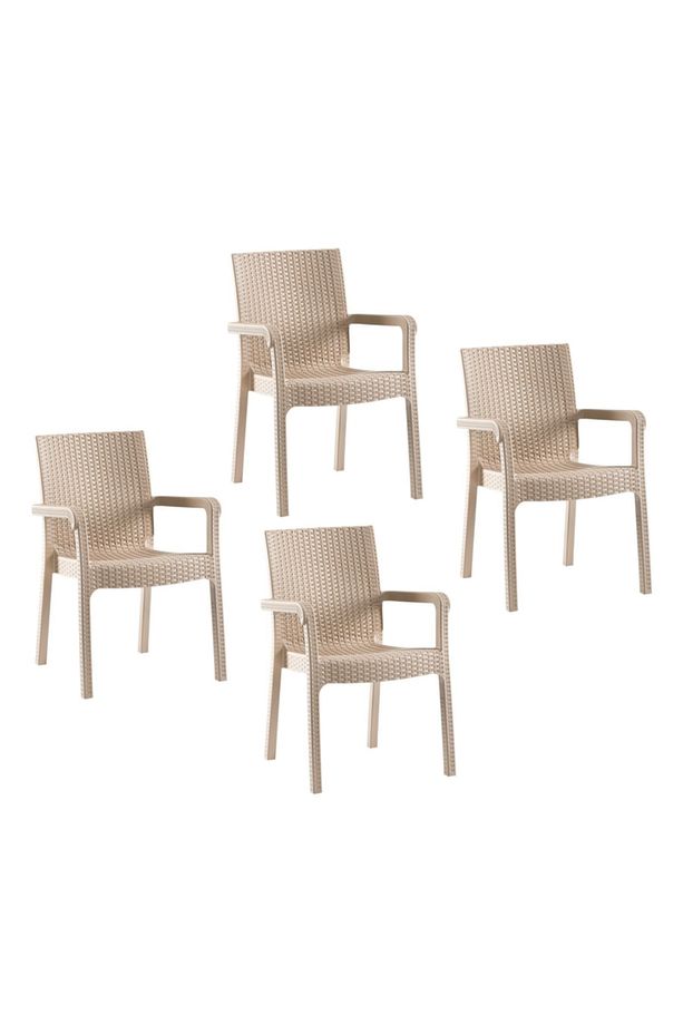 Markiz Rattan Koltuk Cappuccino | 4'lü Set - 1