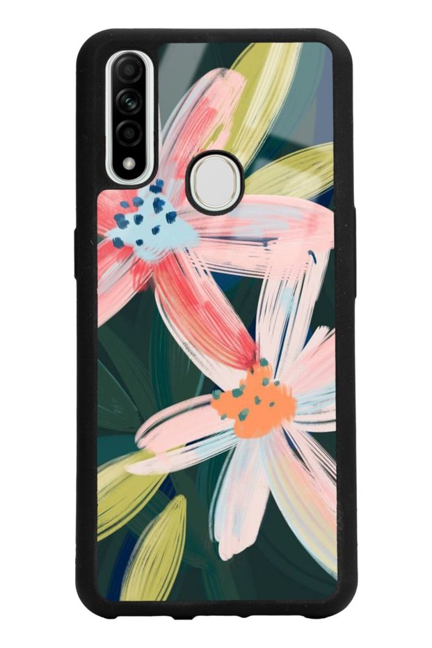 Oppo A31 Glossy Phone Case with Watercolor Flowers Design