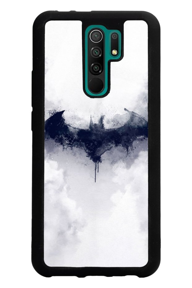 حافظة هاتف لامعة بتصميم باتمان باللون الأبيض لهاتف Xiaomi Redmi 9