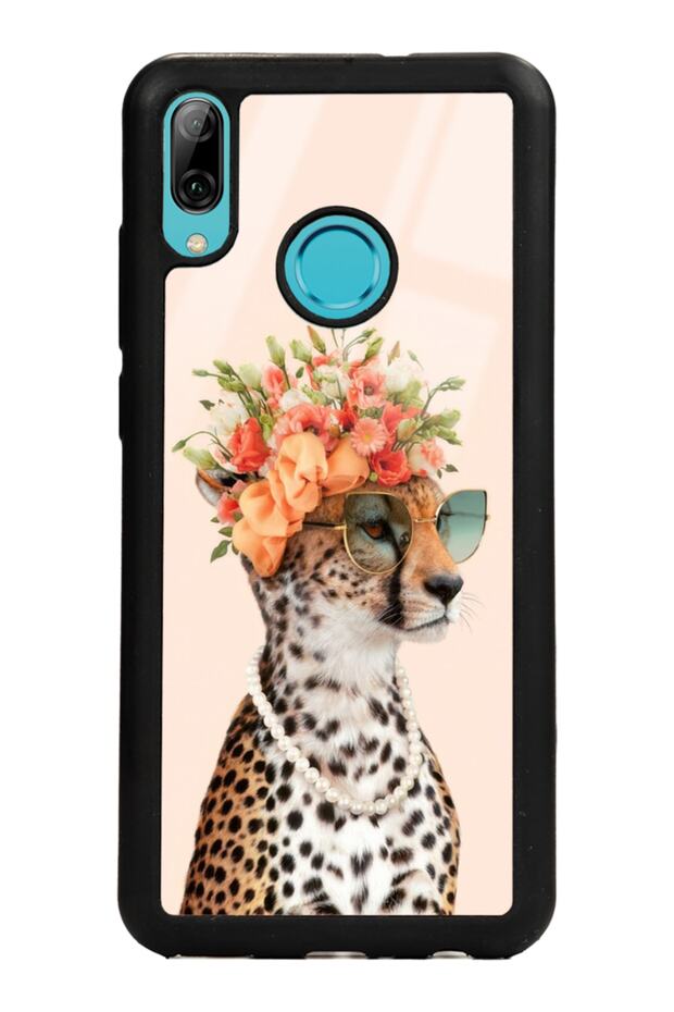 Huawei P Smart (2019) Glossy Phone Case with Influencer Leopard Cat Design
