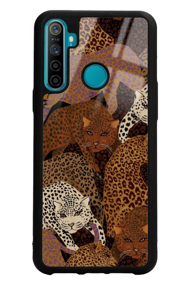 Oppo Realme 5I Glossy Phone Case with Leopards Design