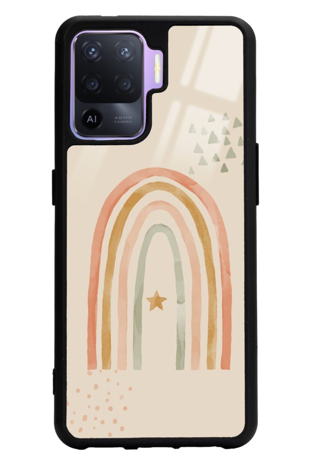 Oppo Reno 5 Lite Glossy Phone Case with Watercolor Art Design