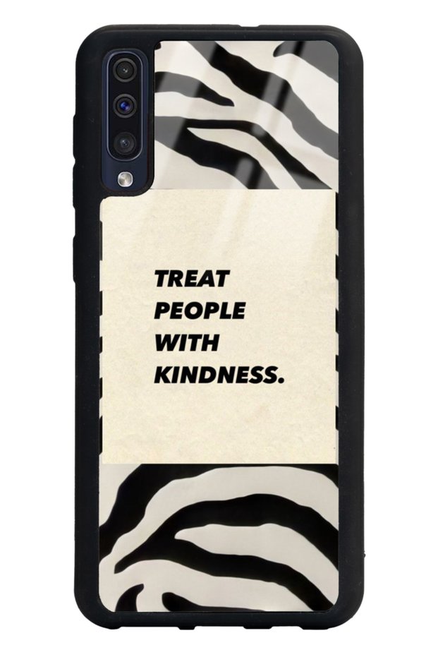 حافظة هاتف لامعة بتصميم Zebra Motto متوافقة مع هاتف Samsung A50