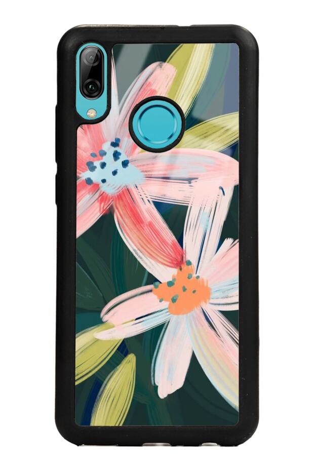 Huawei P Smart (2019) Glossy Phone Case with Watercolor Flowers Design