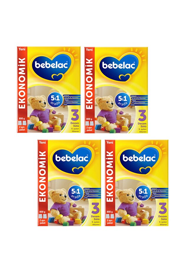 3 Devam Sütü 800 Gr 4 Adet - 1