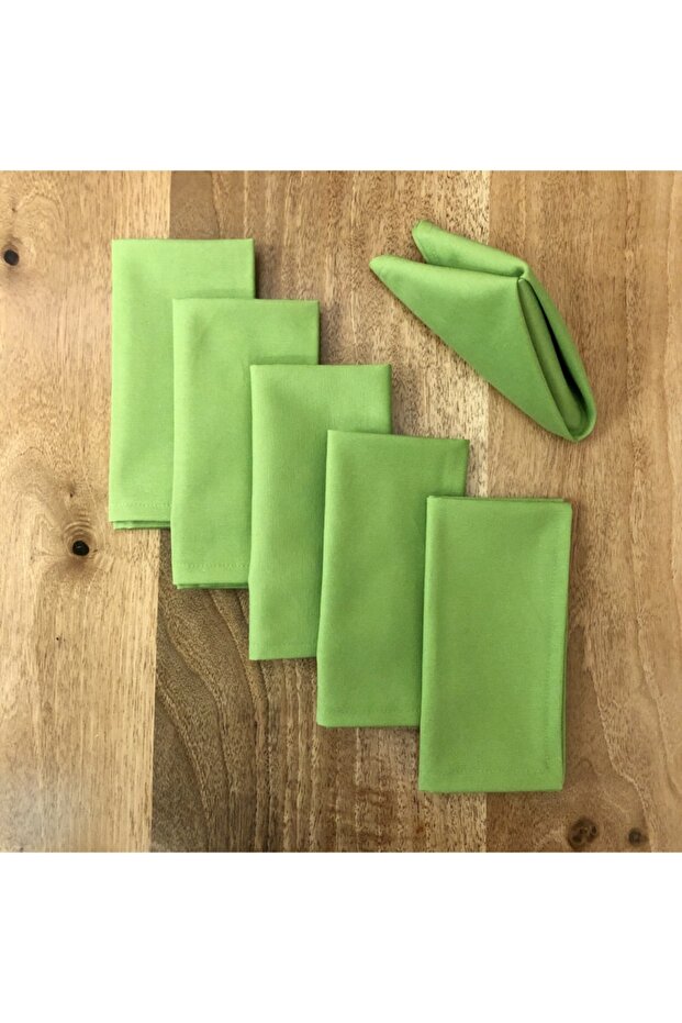 American Service, 6-Piece Special Stitched Fabric Napkin Pistachio Green