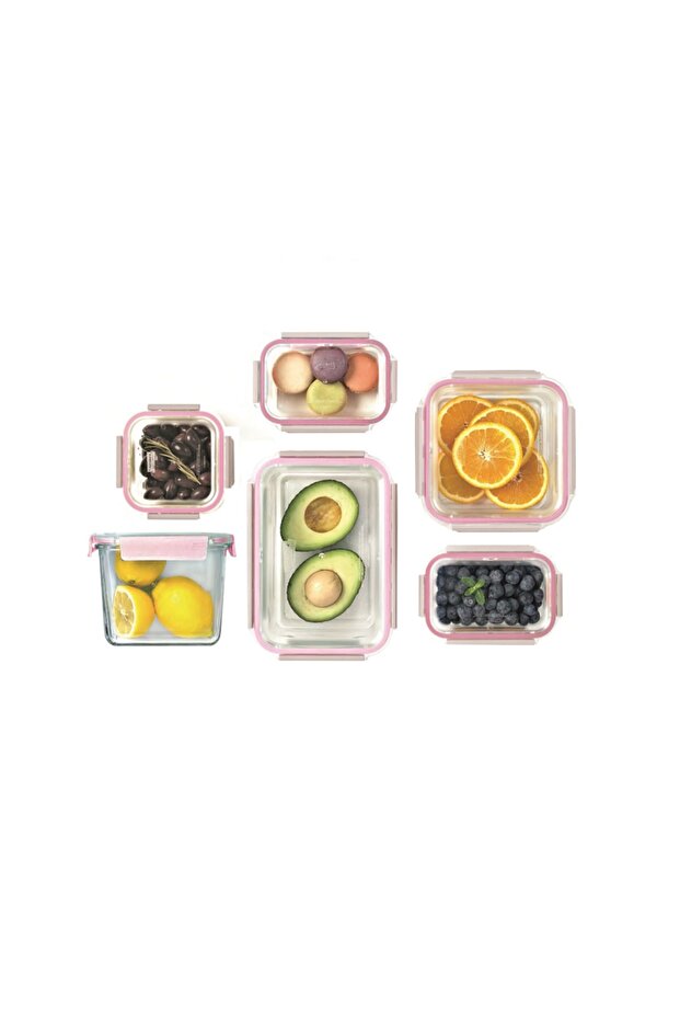 Advantageous Package 4-Piece Rectangular Glass Storage Set Locked Leak-Proof Lid - 5