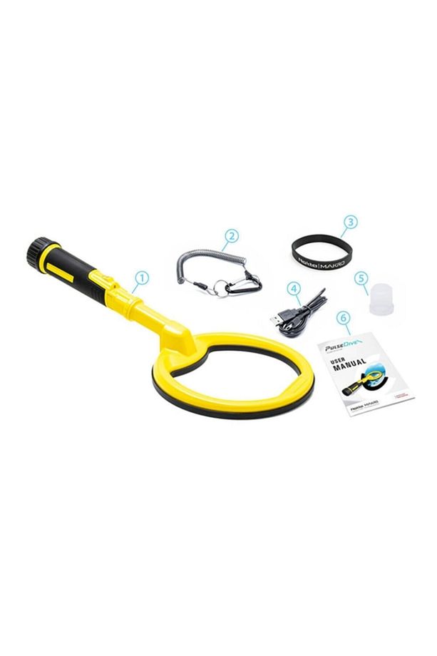 Pulsedive Scuba 20cm Başlıklı Kalem Pointer Başlıklı Sarı Su Altı El Tipi Dedektör - 1
