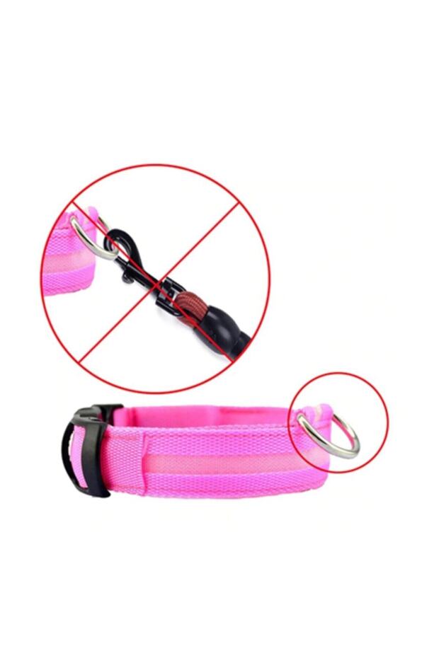 Kedi Köpek Led Işıklı Boyun Tasması, Ayarlanabilir Boyun Tasması - 5