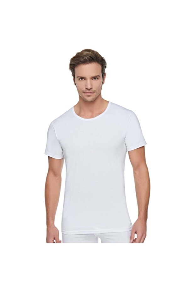 Men's 3 Pack 103 Combed Cotton Crew Neck Undershirt - White - M