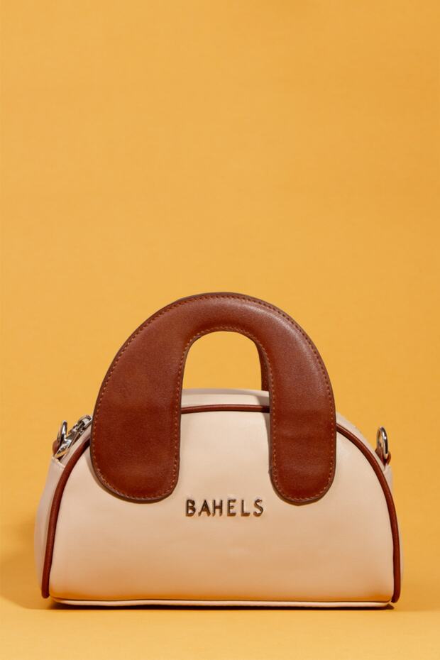 Women's Cream Special Design Bloom Strap Shoulder Bag