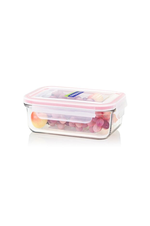 Advantageous Package 4-Piece Rectangular Glass Storage Set Locked Leak-Proof Lid - 3