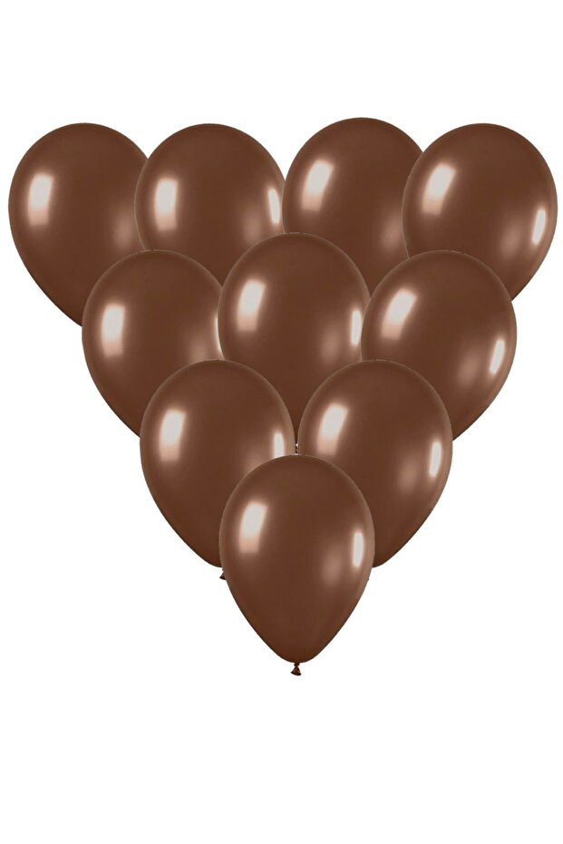 50 Pieces Plain Matte Pastel Brown Balloon 12 Inch Brown Color