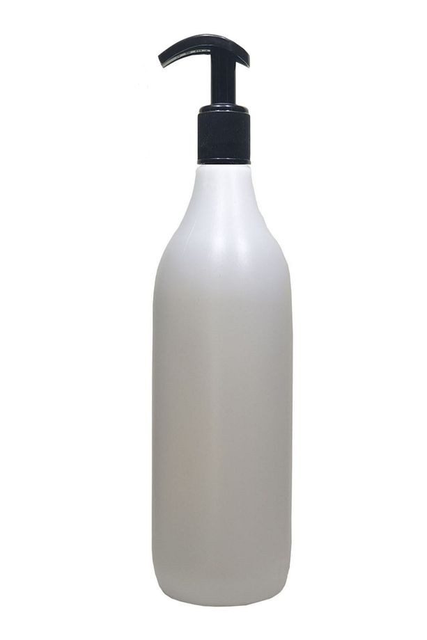 Boş Şişe Polietilen Plastik 1 Lt 3 Adet + Sıvı Sabun Ve Dezenfekten Pompalı Takım - 1