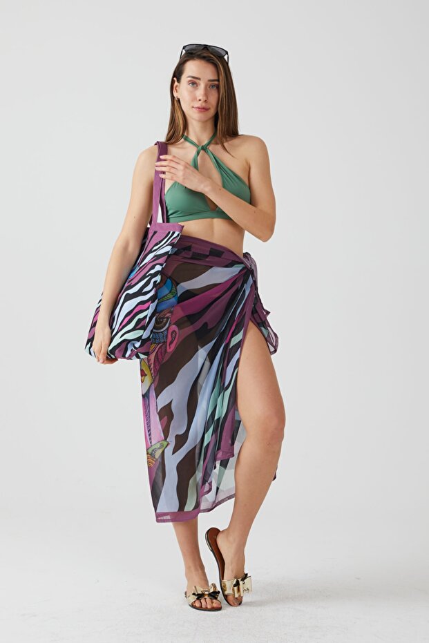 Ays Home Avatar Pattern Pareo Beach Dress
