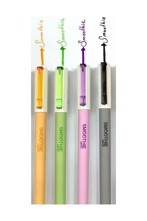 Smoothie Roller Jel Kalem Pastel Renkler 4'lü Set - 1