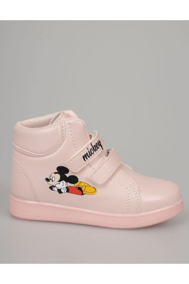 Çocuk Spor Bot Pudra Cırtlı Bot Çocuk Bootie Enözgür Miki Pembe Bot - 3
