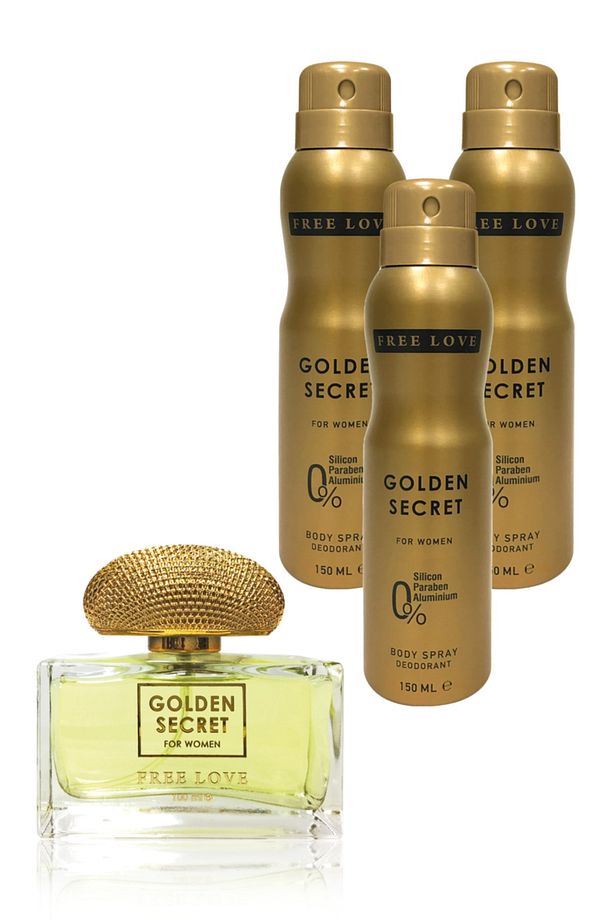 Golden Secret Edp Kadın Parfüm 100 ml Ve Deodorant 150 ml  3 Adet - 1