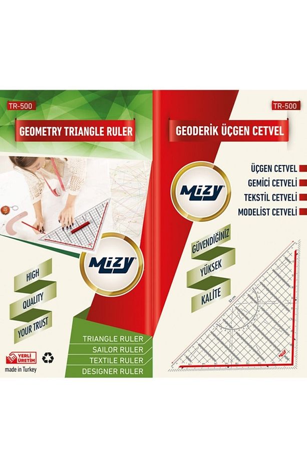 Geoderik Üçgen Cetvel 32 Cm Ekstra Tutuculu Ölçekli - 2