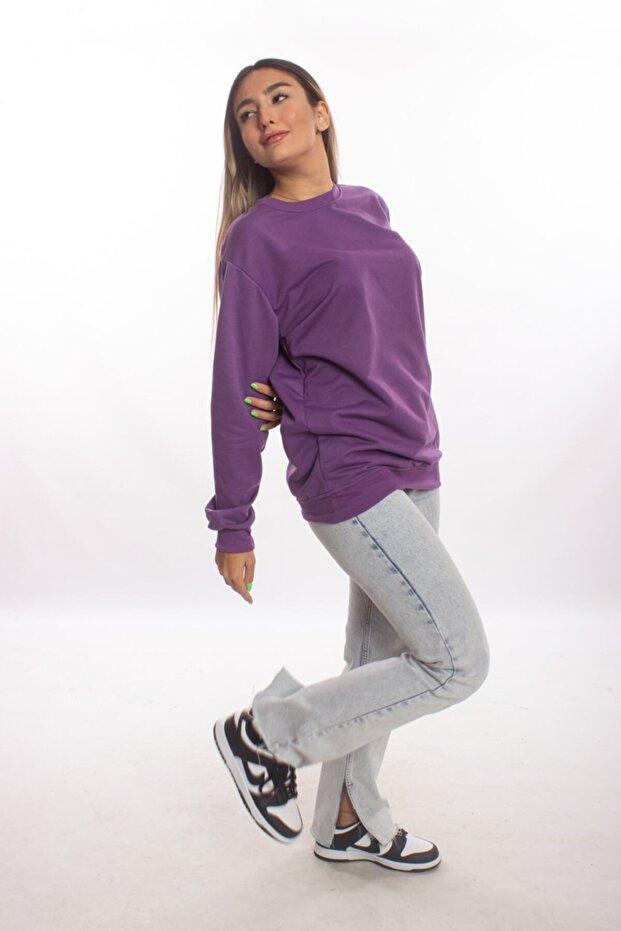 Kadin Mor Basic Oversize Sweatshirt - 2