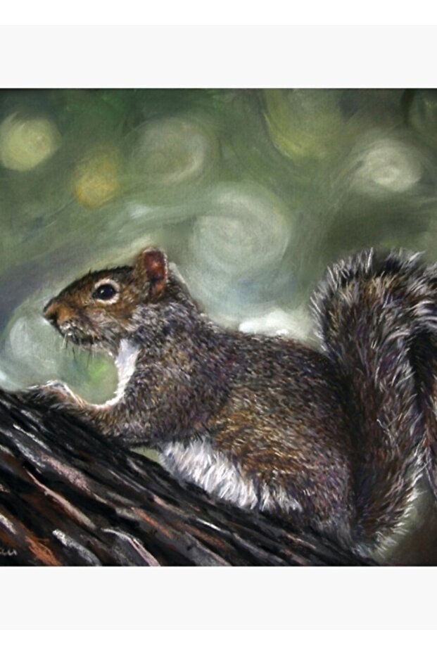 Squirrel Table Wooden Poster Decorative - 1