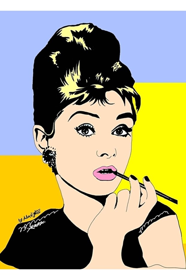 Audrey Painting Wood Poster Decorative