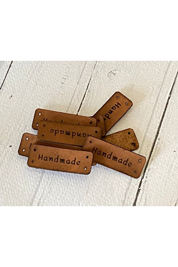 Leather Label 4x1.5 Cm Dark Tan