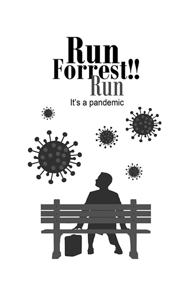 Run Forrest Run Painting Wooden Poster Decorative