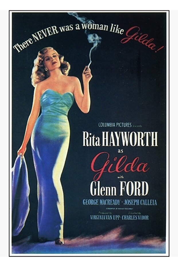 Gilda Public Domain Poster Table Wooden Poster Decorative