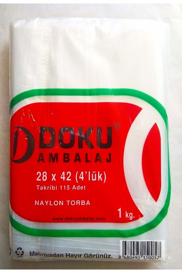 4 'lik Naylon Bakkaliye Torbası - 28x45 Cm - 1