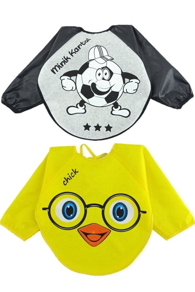 Beşiktaş and Chick Pattern Baby Food Bib 6-24 Months