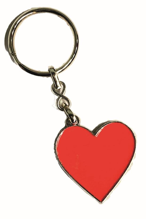 Metal Heart Keychain Heart Bag Ornament Gift Keychain
