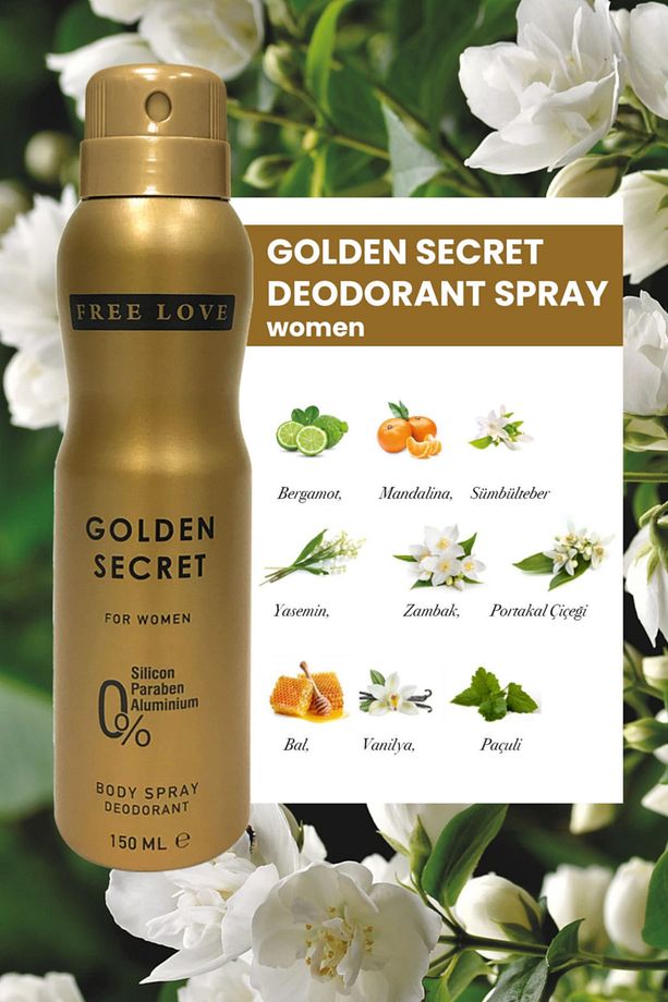 Golden Secret Edp Kadın Parfüm 100 ml Ve Deodorant 150 ml  3 Adet - 3