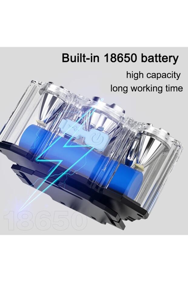 Taka Riko 150w Ultra Güçlü Led Şarjlı 5 Led 5 Cree Led Kafa Feneri Avcı Işıldak Balıkçı Kamp Lambası - 3