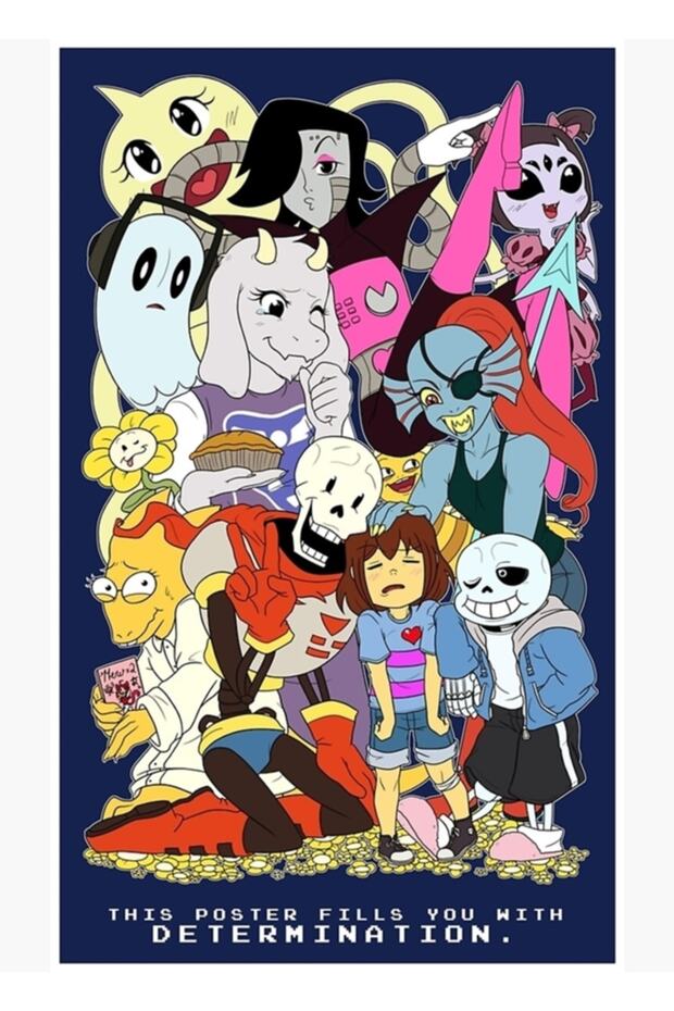 Undertale Tablo Ahşap Poster Dekoratif - 1