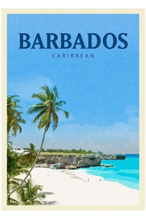 Explore Barbados Tablo Ahşap Poster Decorativ - 1