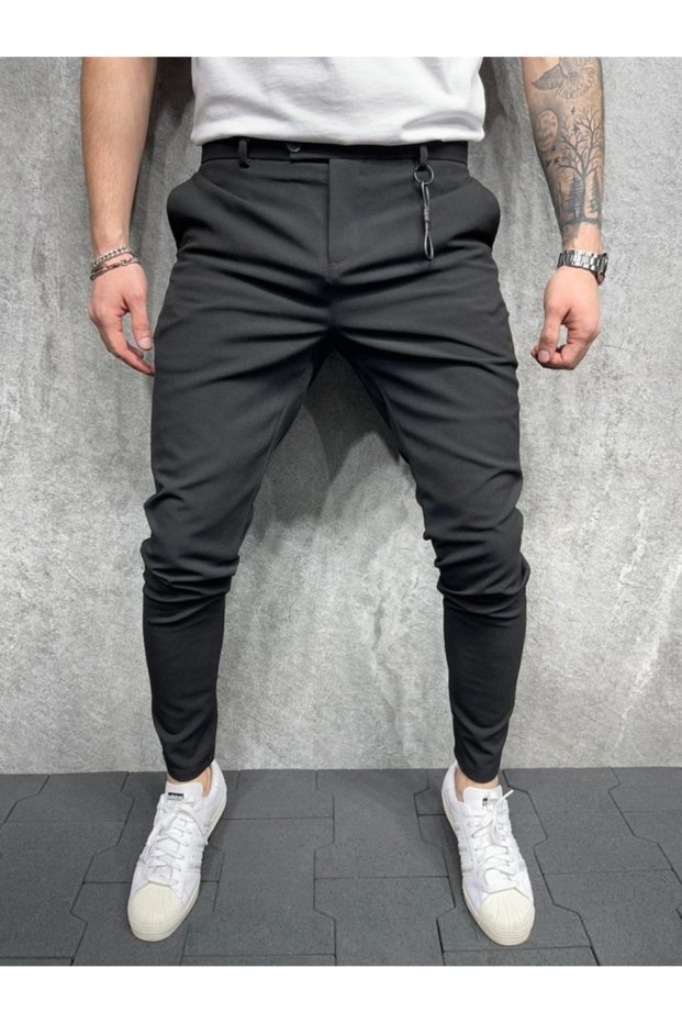 Men's Black Pants - Premium Italian Cut, Classic Fabric, Streetwear