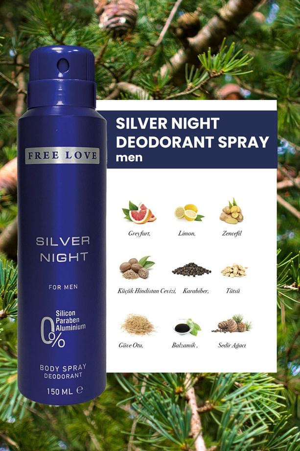 Silver Night EDP Erkek Parfüm 100 ml ve Deodorant 150 ml 3 Adet - 3