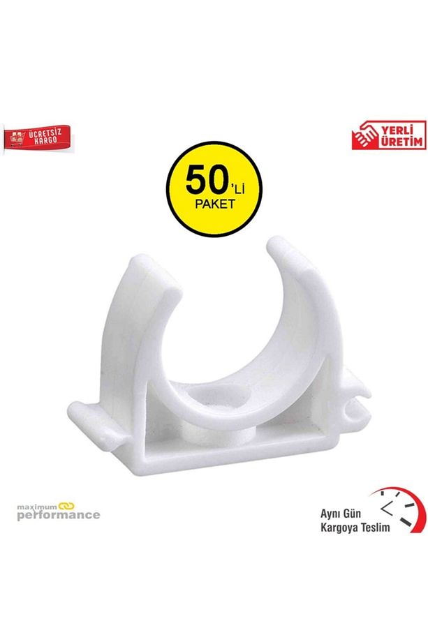 20 Mm Pprc Tekli Boru Kelepçesi (50 Adet) - 1
