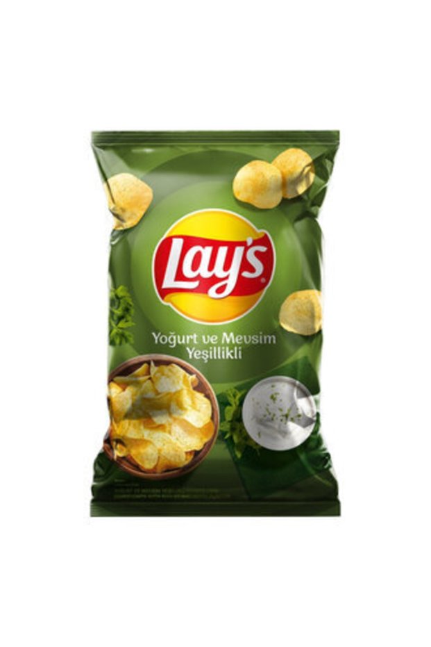 5 Pieces of Lays Yogurt Seasonal Greens Party Size 150 Gr
