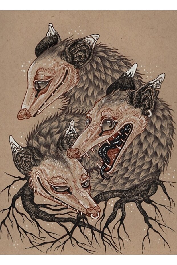 Table Wooden Poster Decorative Feeding Mouths