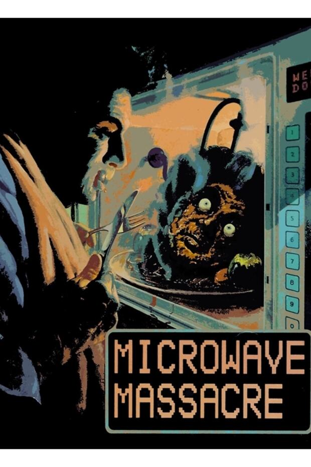 Microwave Massacre Painting Wooden Poster Decorative
